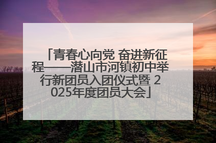 青春心向党 奋进新征程——潜山市河镇初中举行新团员入团仪式暨 2025年度团员大会