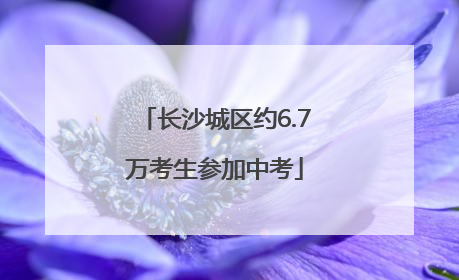 长沙城区约6.7万考生参加中考