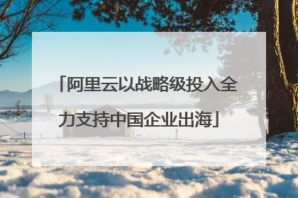 阿里云以战略级投入全力支持中国企业出海