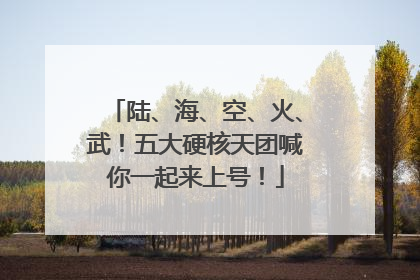 陆、海、空、火、武！五大硬核天团喊你一起来上号！