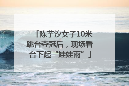 陈芋汐女子10米跳台夺冠后，现场看台下起“娃娃雨”