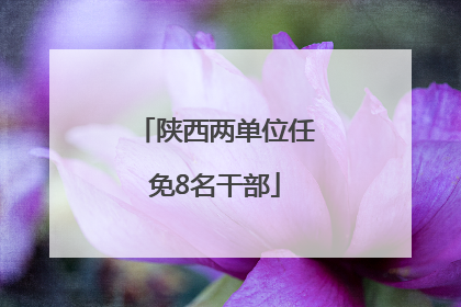 陕西两单位任免8名干部