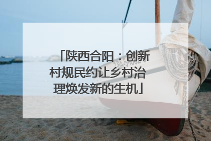陕西合阳：创新村规民约让乡村治理焕发新的生机