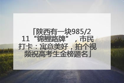 陕西有一块985/211“锦鲤路牌”，市民打卡：寓意美好，拍个视频祝高考生金榜题名