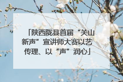 陕西陇县首届“关山新声”宣讲师大赛以艺传理、以“声”润心