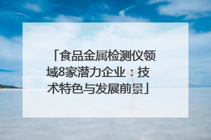 食品金属检测仪领域8家潜力企业：技术特色与发展前景