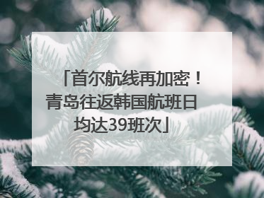 首尔航线再加密！青岛往返韩国航班日均达39班次