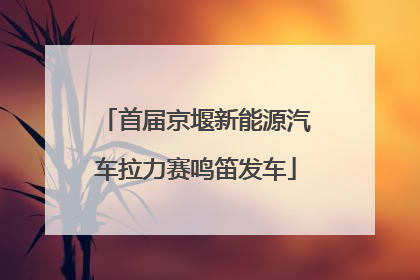 首届京堰新能源汽车拉力赛鸣笛发车
