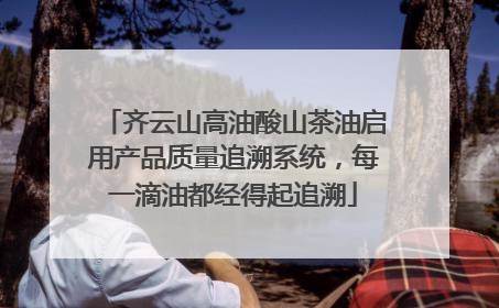 齐云山高油酸山茶油启用产品质量追溯系统，每一滴油都经得起追溯