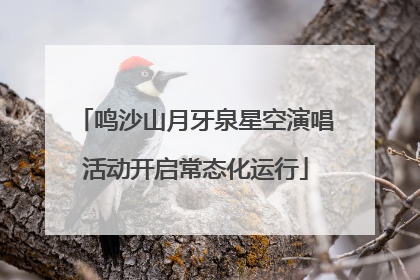鸣沙山月牙泉星空演唱活动开启常态化运行