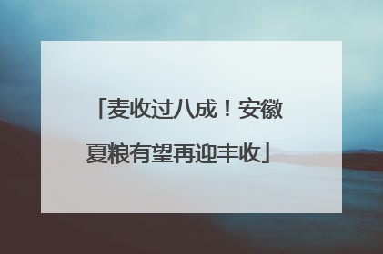 麦收过八成！安徽夏粮有望再迎丰收