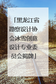 黑龙江省勘察设计协会冰雪创意设计专业委员会揭牌