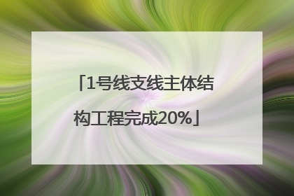 1号线支线主体结构工程完成20%