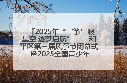 2025年“‘筝’服星空·逐梦启航”——和平区第三届风筝节闭幕式 暨2025全国青少年风筝制作放飞赛（沈阳站）颁奖仪式