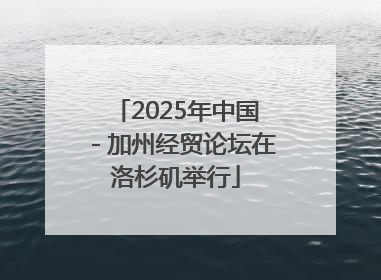 2025年中国－加州经贸论坛在洛杉矶举行