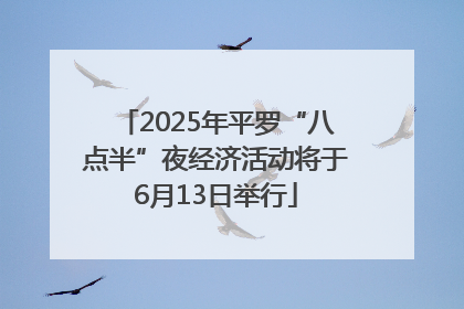 2025年平罗“八点半”夜经济活动将于6月13日举行