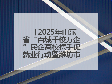2025年山东省“百城千校万企”民企高校携手促就业行动暨潍坊市职教活动周启动