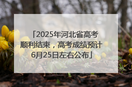 2025年河北省高考顺利结束，高考成绩预计6月25日左右公布