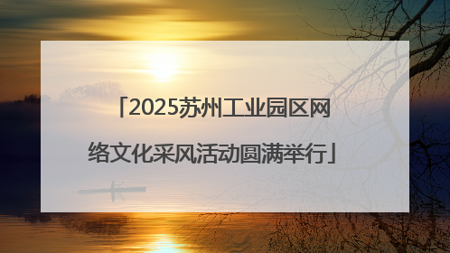 2025苏州工业园区网络文化采风活动圆满举行